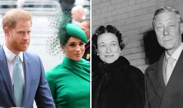 Prince Harry, Meghan Markle, Wallis Simpson and Edward VIII, later the Duke of Windsor