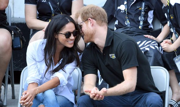 Harry and Meghan during their first public outing as a couple in 2017 Harry and Meghan during their first public outing as a couple in 2017