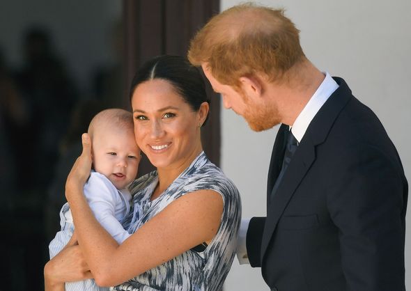 Meghan and Harry with Archie Meghan and Harry with Archie