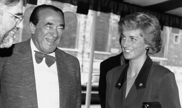 Diana with Maxwell in 1988 launching the National AIDS Trust Diana with Maxwell in 1988 launching the National AIDS Trust
