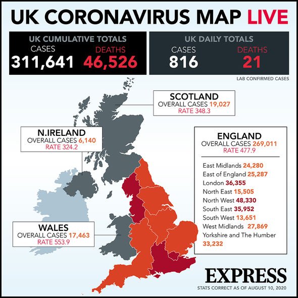 UK coronavirus cases mapped UK coronavirus cases mapped