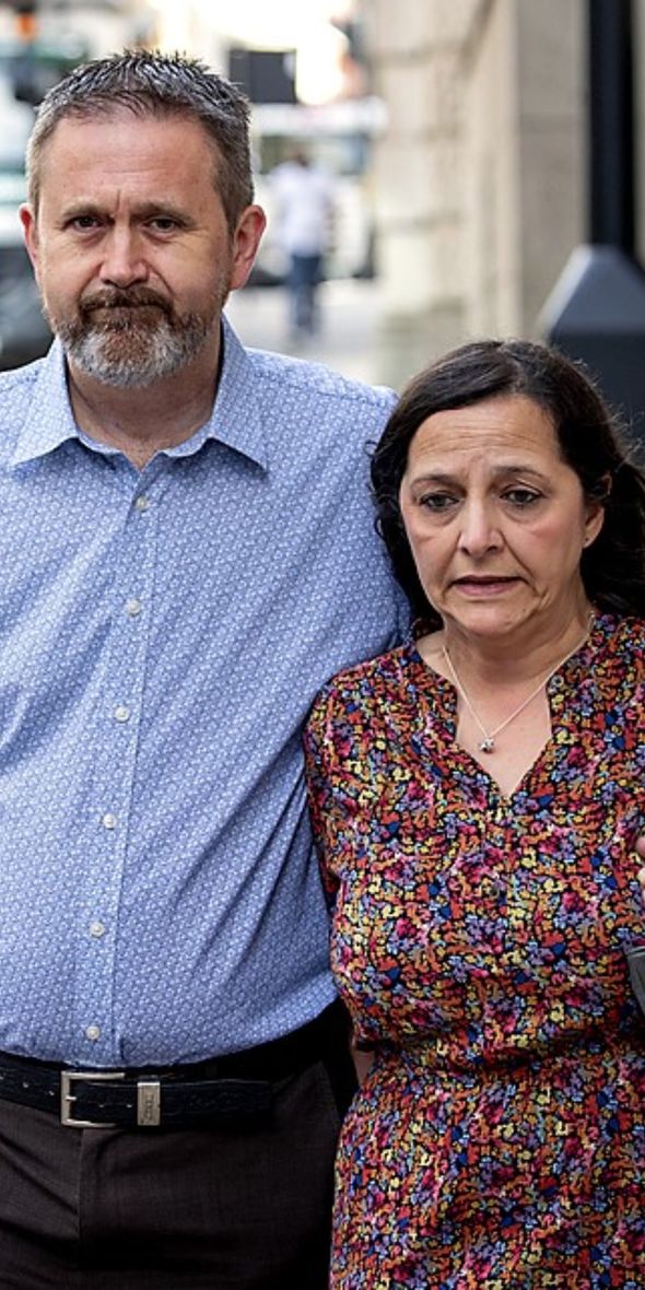 Martyn Hett’s mother Figen Murray with partner Stuart