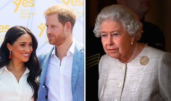 Meghan Markle, Prince Harry and Queen Elizabeth II