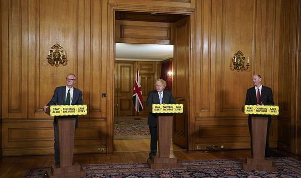 Patrick Vallance, Boris Johnson and Chris Whitty