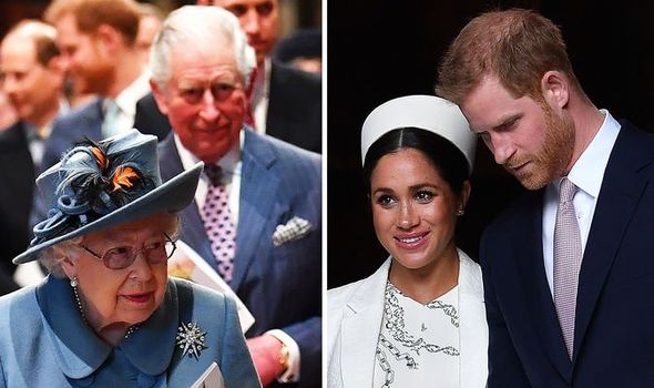 queen elizabeth ii prince charles meghan markle prince harry