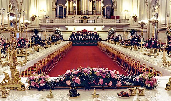 Buckingham Palace set for a banquet