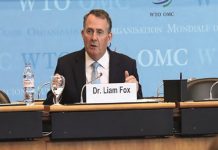 Dr. Liam Fox speaks with Guatemalan Minister of Economy