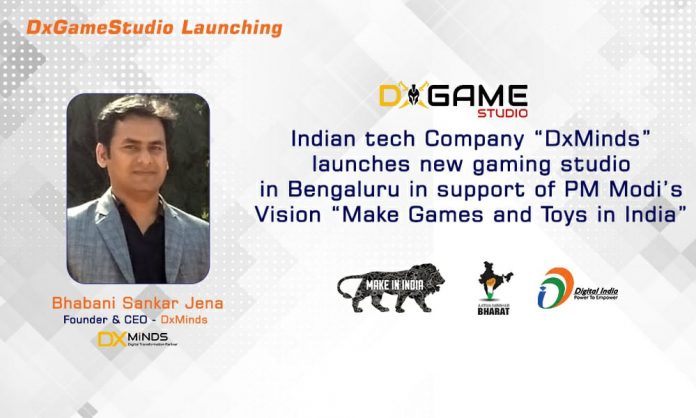 Indian tech Company DxMinds launches new gaming studio in Bengaluru in support of PM Modi’s Vision Make Games in India PrFire