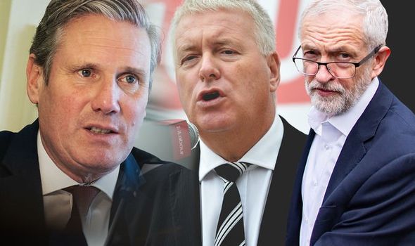 Keir Starmer, Ian Lavery and Jeremy Corbyn