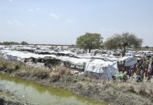 Maintaining lasting peace and stability in South Sudan A view of tents for internally displaced people who has taken refugee next to UNMISS premise in Pibor (UN Photo)