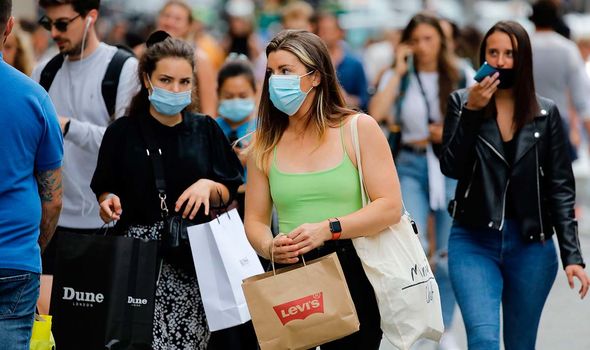 More people are wearing masks in public More people are wearing masks in public