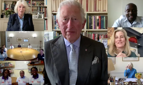 Prince Charles news: Prince Charles on video call with nurses Prince Charles news: Prince Charles on video call with nurses