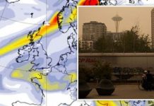 Weather forecast: Massive SMOKE cloud from US hits Europe – MAPPED | UK | News (Reports)
