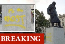 Winston Churchill’s statue vandalised AGAIN – ‘Is a racist’ tagged on historic monument | UK | News (Reports)