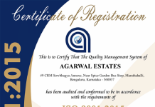 Agarwal Estates is now ISO 9001:2015 certified!