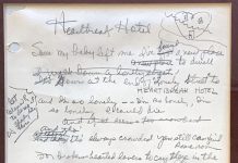 Handwritten Lyrics to the 1956 Elvis Presley Song Heartbreak Hotel will be Auctioned Nov 19th-20th