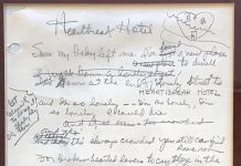 Handwritten Lyrics to the 1956 Elvis Presley Song Heartbreak Hotel will be Auctioned Nov 19th-20th Handwritten Lyrics to the 1956 Elvis Presley Song Heartbreak Hotel will be Auctioned Nov 19th-20th