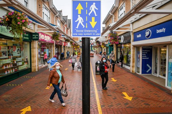 High street enforce social distancing rules