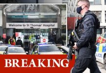 London lockdown: St Thomas’ hospital cordoned off by armed police – area evacuated | UK | News (Reports)
