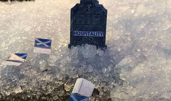 Nicola Sturgeon news: Hospitality sector protests in front of Holyrood