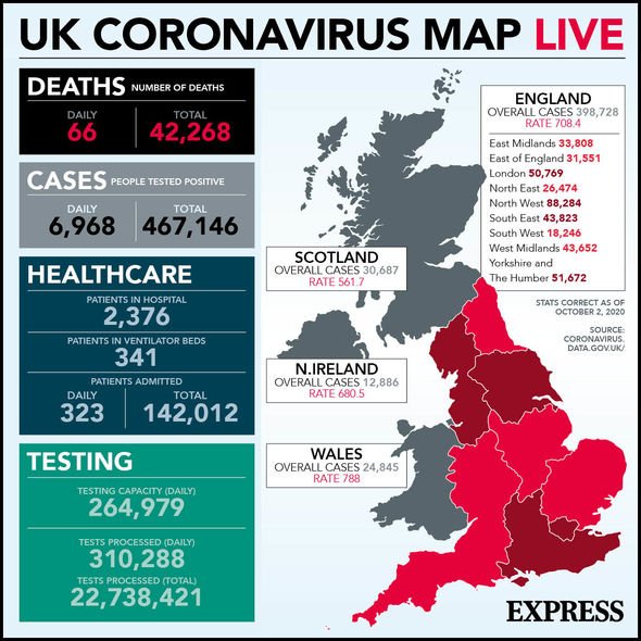 UK coronavirus cases mapped