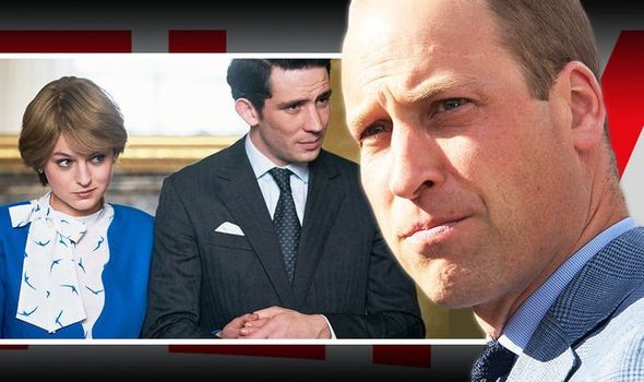 Princess Diana and Prince Charles as portrayed by Netflix's The Crown, along with Prince William