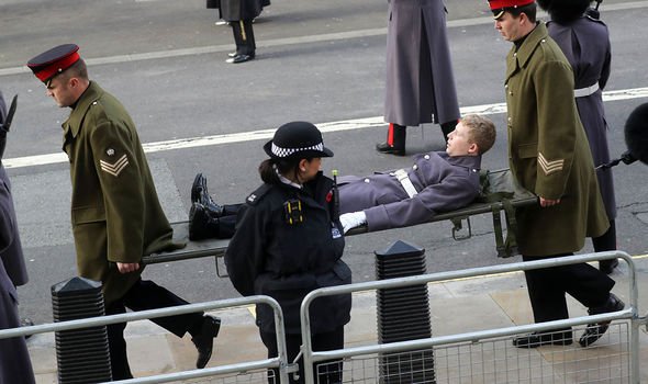 A soldier is taken ill 