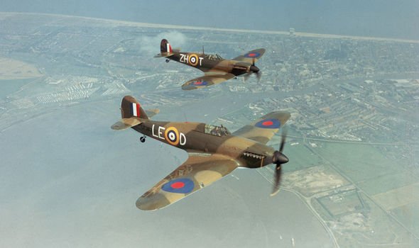 A Hawker Hurricane and a Supermarine Spitfire A Hawker Hurricane and a Supermarine Spitfire
