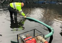 Action to remove contaminated fire-fighting water