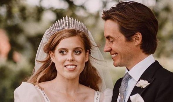 Beatrice and her new husband Edo during their wedding back in July Beatrice and her new husband Edo during their wedding back in July