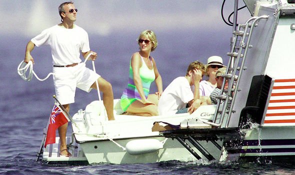 Diana pictured on holiday with the Fayed family during her last summer Diana pictured on holiday with the Fayed family during her last summer