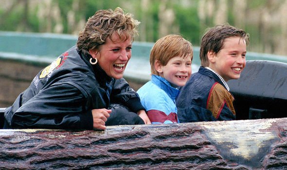 Diana with William and Harry at Thorpe Park Diana with William and Harry at Thorpe Park