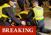 London lockdown CHAOS: Police clash with protesters as tensions boil over in capital | UK | News (Reports)