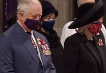 Masked Prince Charles lays wreath for Unknown Warrior at poignant Remembrance Day service | Royal | News (Reports)