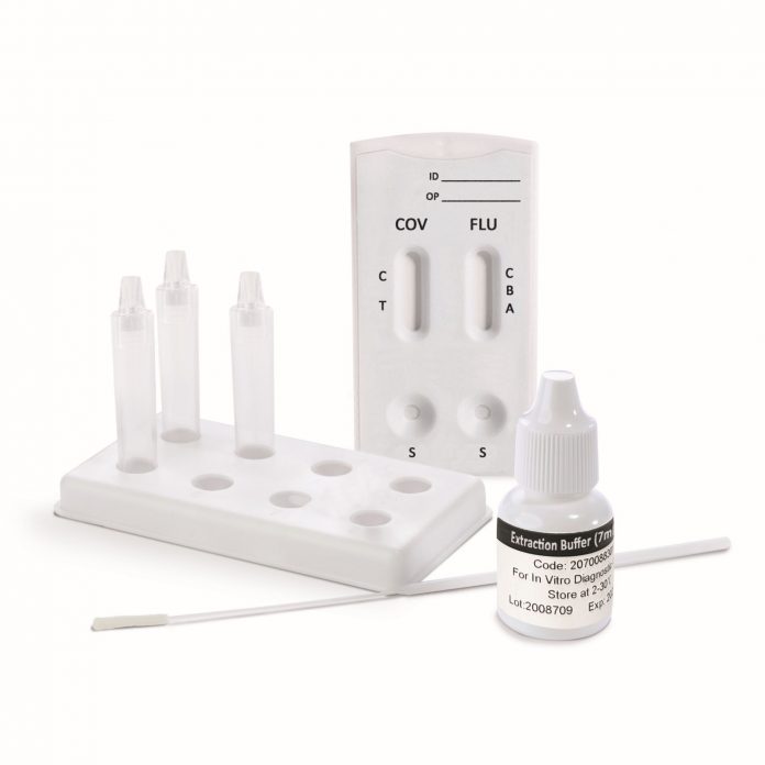 New: Combined rapid test for Covid-19 and influenza
