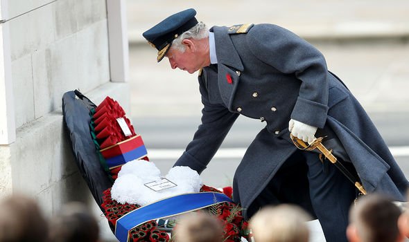 Prince Charles news: The Prince of Wales on remembrance sunday