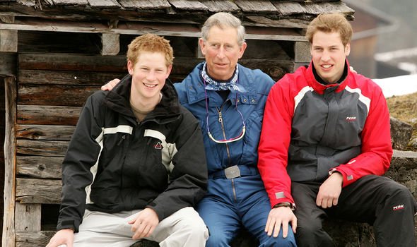William and Harry with Charles in 2005 William and Harry with Charles in 2005