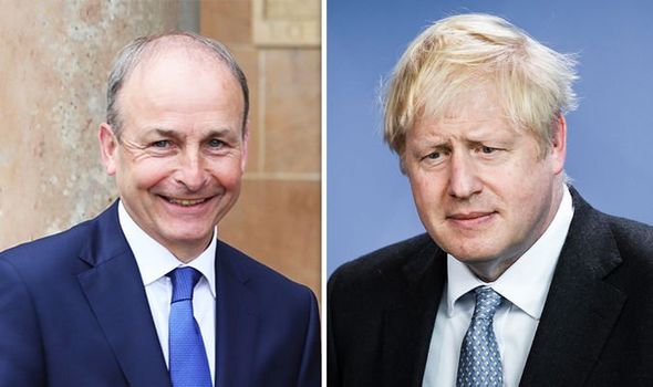 Taoiseach Micheal Martin and Prime Minister Boris Johnson