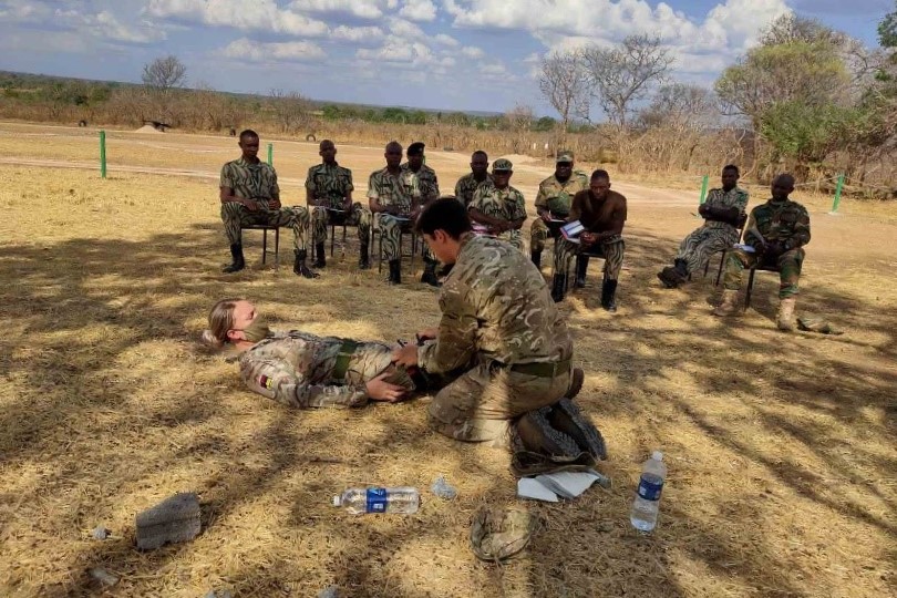 British troops share their medical skills with the rangers