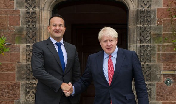 Johnson and then Taoiseach Varadkar agreed to the Northern Ireland protocol last year Johnson and then Taoiseach Varadkar agreed to the Northern Ireland protocol last year