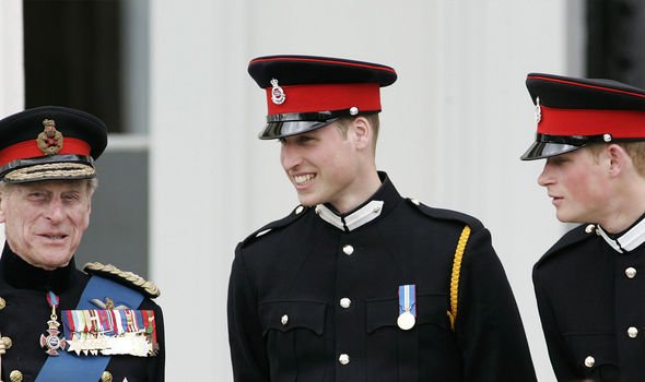 Philip, William and Harry in their military uniforms Philip, William and Harry in their military uniforms