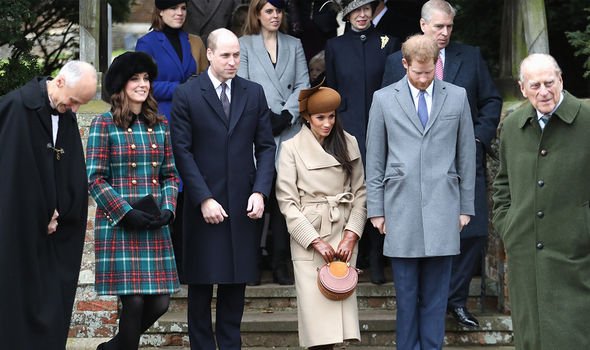 Meghan and Harry with the Cambridges for Christmas 2017