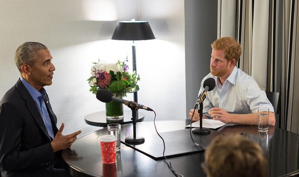 Prince Harry interviewing former President Barack Obama when guest-editing BBC Radio 4's Today programme Prince Harry interviewing former President Barack Obama when guest-editing BBC Radio 4's Today programme