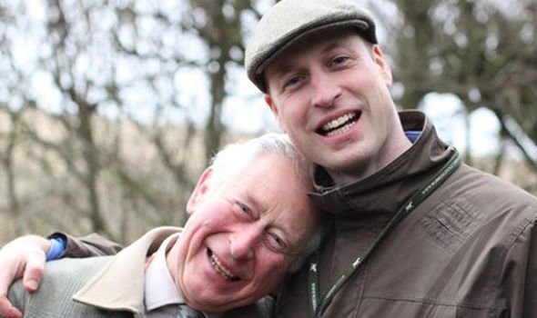 Charles and William hugging for Father's Day