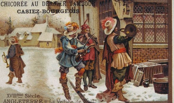 Christmas: A 1900 depiction of a 17th century Christmas Christmas: A 1900 depiction of a 17th century Christmas