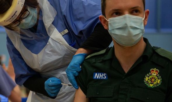 Coronavirus vaccine being given