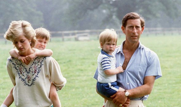Princess Diana with Charles and their two sons, Harry and William Princess Diana with Charles and their two sons, Harry and William