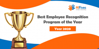 HiFives Announces the Winner of the 2020 Best Employee Recognition Program Award