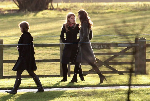 Kate Middleton: Beatrice and Kate pictured at Sandringham on Christmas Day, 2011 Kate Middleton: Beatrice and Kate pictured at Sandringham on Christmas Day, 2011