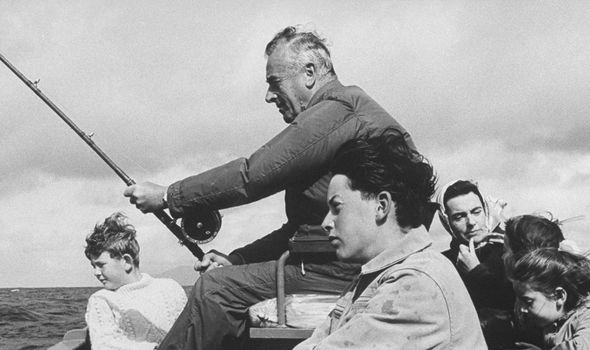 Mountbatten on holiday with his family in 1963